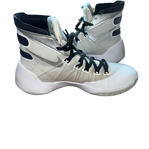White Silver 2015 Nike Hyperdunk  Basketball Sneakers Shoes Size 8 - Picture 3 of 10